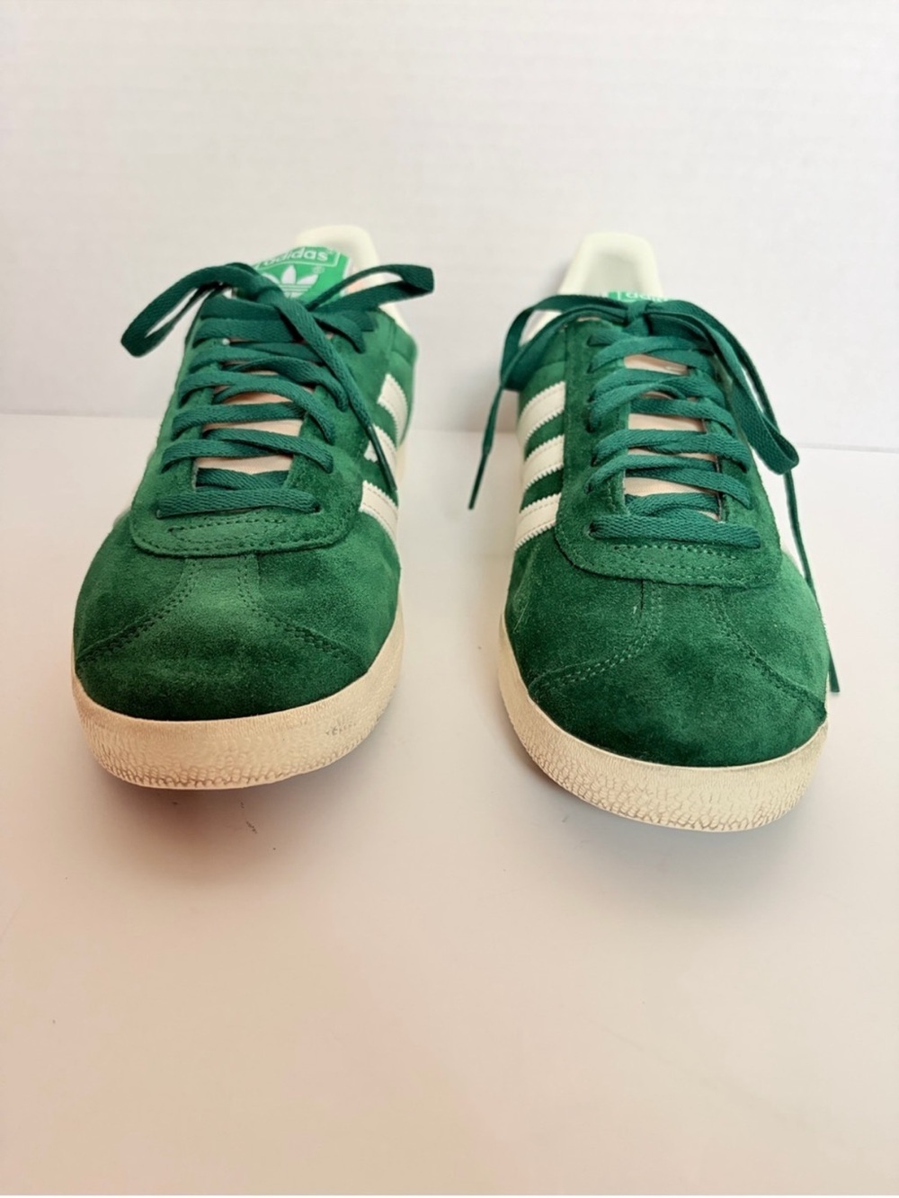 Adidas Gazelle Og Sneakers Suede Classic Shoes Lifestyle Green White Size 8.5 - Picture 11 of 14